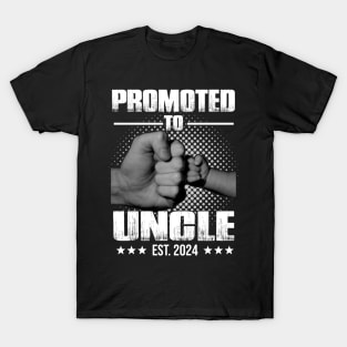 Mens Promoted to Uncle 2024 Shirt For First Time Uncle, New Uncle T-Shirt